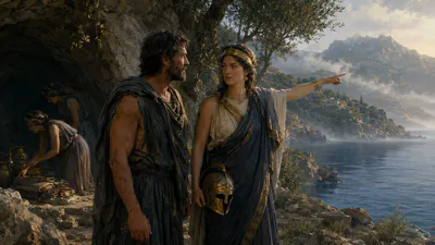 Athene felfedi Ithakát